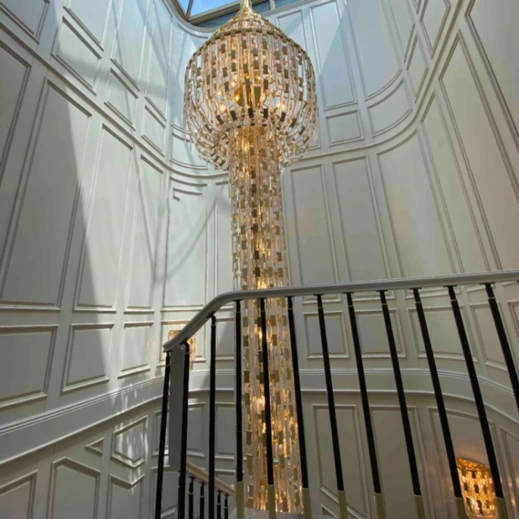 Full-height view of the double height crystal foyer